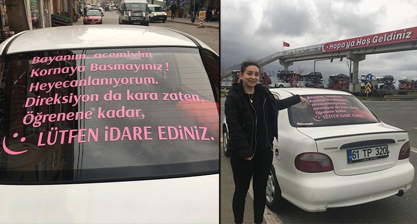 Acemi Şoförün Gülümseten Uyarısı