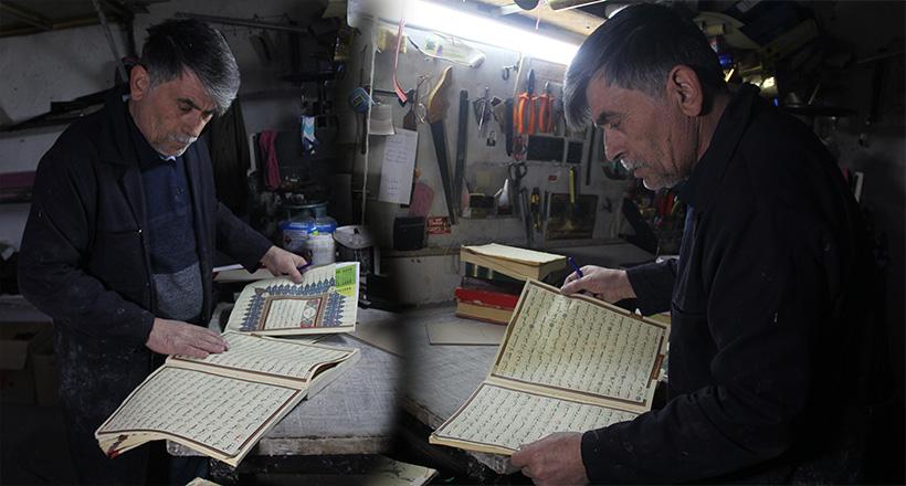 45 Yıldır Kur'an-ı Kerim Ciltliyor