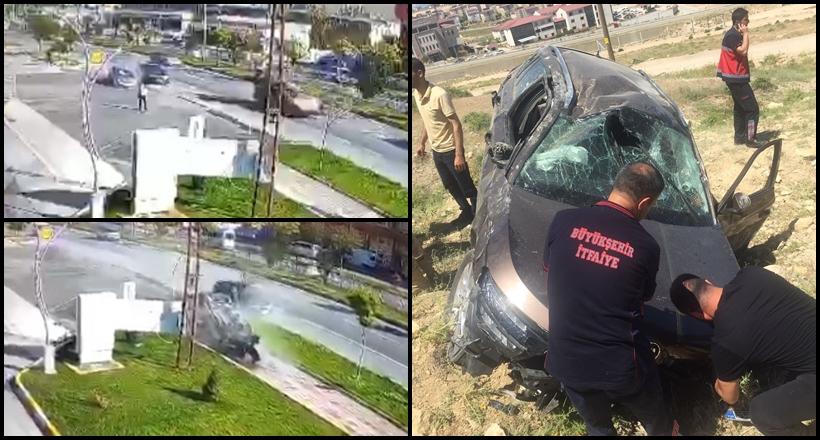 Araç Çarpan Vatandaş Metrelerce Fırladı