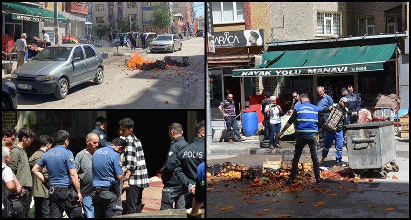 Zabıtaya Kızdı, Kasaları Ateşe Verdi