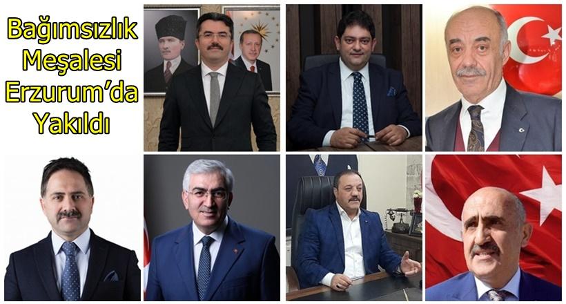 Bağımsızlık Meşalesi Erzurum’da Yakıldı