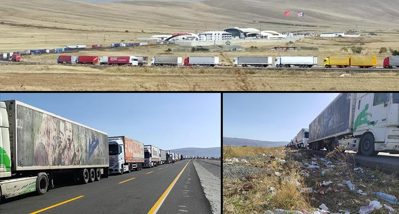 Sınırda 8 Kilometrelik TIR Kuyruğu