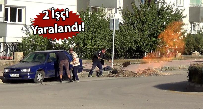 Erzurum'da Doğalgaz Borusu Delindi