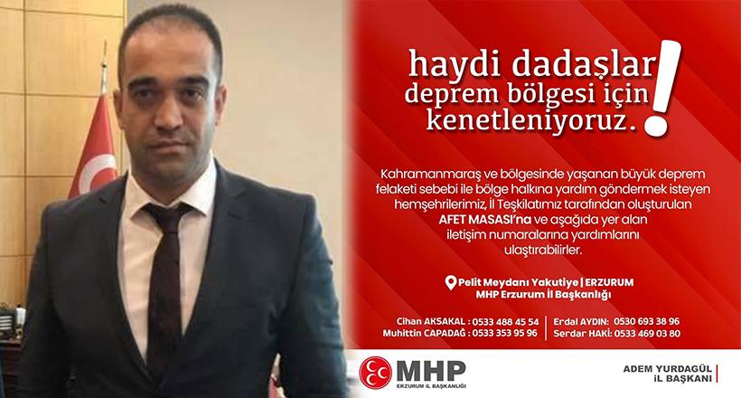Deprem bölgesi için kenetleniyoruz