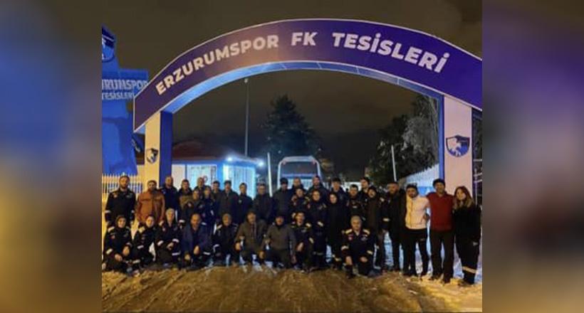Erzurumspor yardım timi yola çıktı