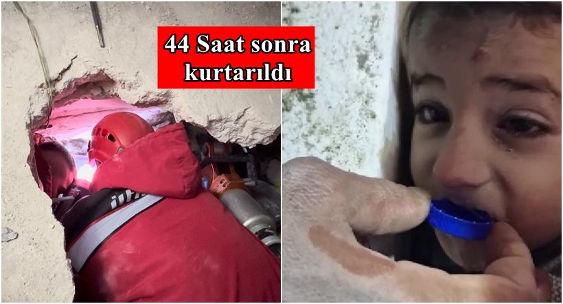 Enkaz altındaki bebeğe can suyu