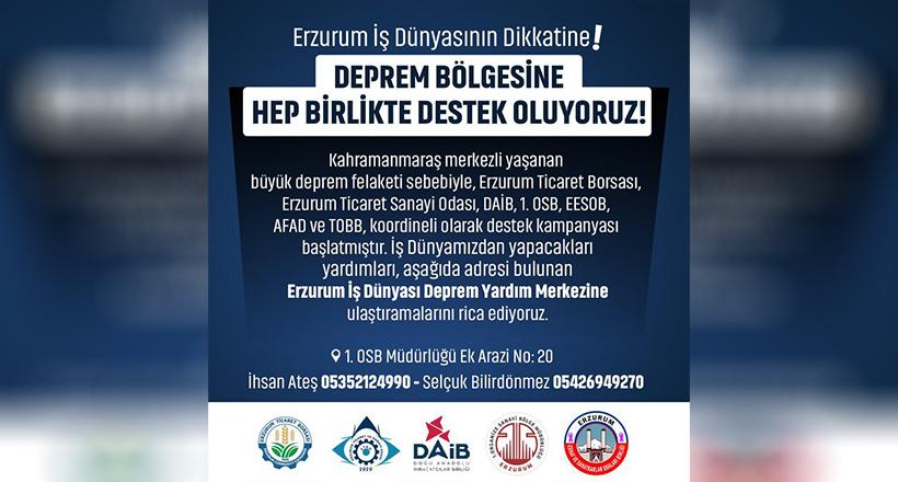 Deprem bölgesine yardım kampanyası