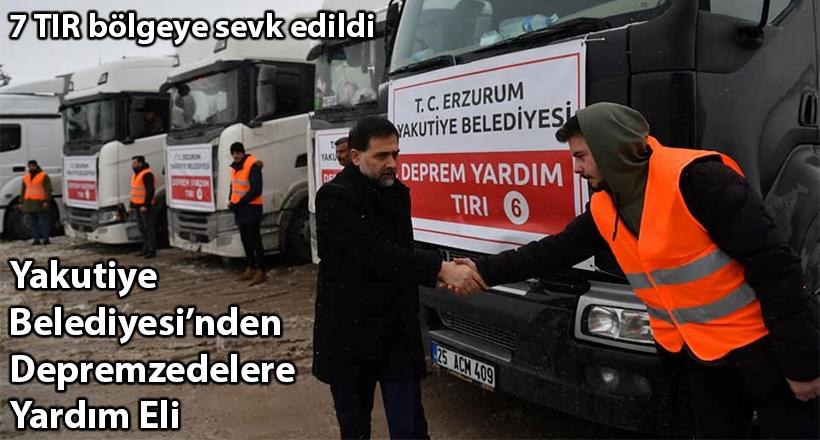 Yakutiye Belediyesi’nden depremzedelere yardım eli