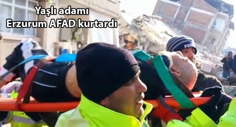Yaşlı adamı Erzurum AFAD kurtardı