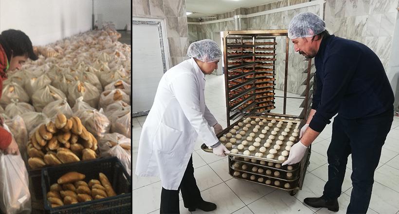 Deprem bölgesine on binlerce ekmek