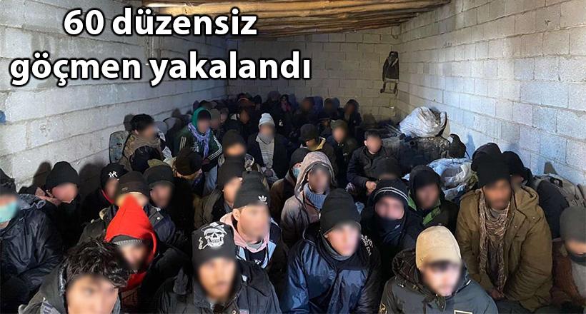 60 düzensiz göçmen yakalandı