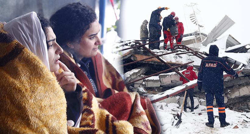 Kurtuldular ama enkazın başından ayrılmıyorlar