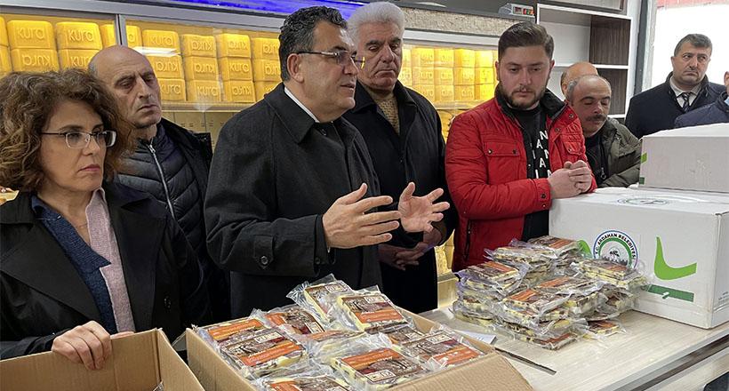 Deprem bölgesine 1 ton kavurma