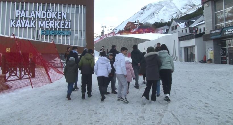 Depremzede çocuklar için Palandöken turu