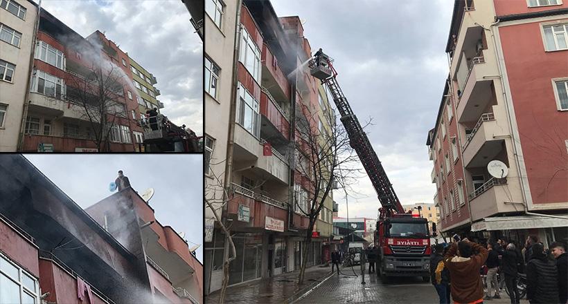 Yangına bidonla müdahale