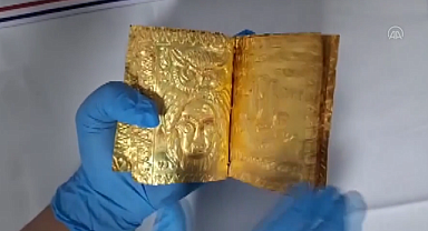 24 ayar altın kitap ele geçirildi