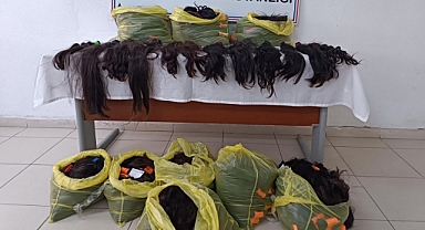 397 adet insan saçı ele geçirildi
