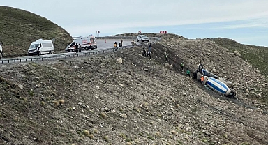 50 metrelik şarampolden aşağı yuvarlandı!