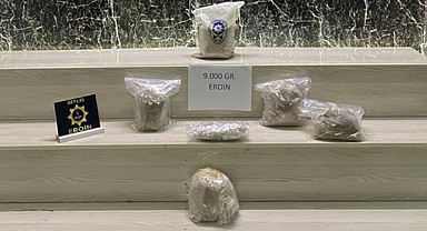 9 kilogram eroin yakalandı