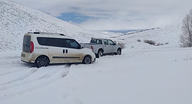 Erzurum'da kış geri geldi