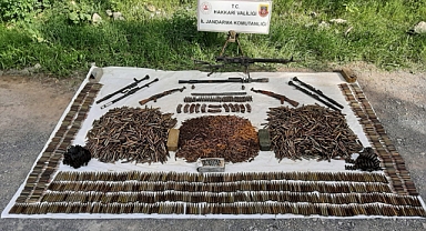 Kırsalda silah ve mühimmat ele geçirildi