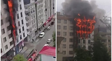 6 katlı otel alevlere teslim oldu