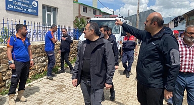 Başkan Orhan depremin merkez üssünde!