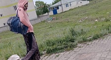 Kadın elbisesi giyen şüpheli yakalandı 