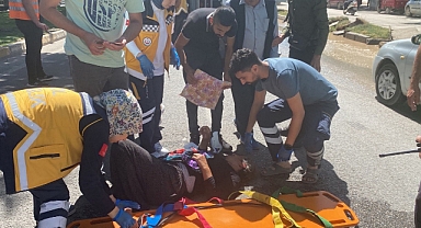 Karşıya geçmek isterken otomobil çarptı