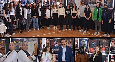 Öğretmenlerinin fotoğraflarını film afişlerinde tasarladılar