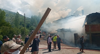 Pazaryolu'nda yangın paniği   