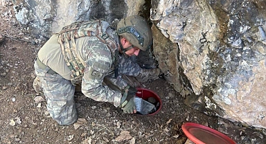 Teröristlere ait çok sayıda mühimmat ele geçirildi  