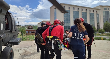 Yaylada kalp krizi geçirdi! İmdadına askeri helikopter yetişti