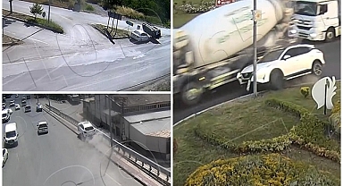 3 ayrı trafik kazası kameralara yansıdı