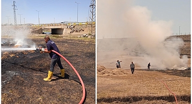 Alev alev yanan tarla küle döndü