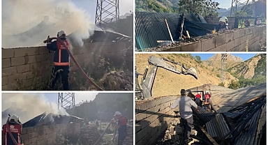 Alevler yükseldi, köy sakinleri yardıma koştu!