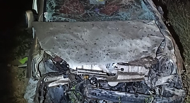 Direksiyon hakimiyetini kaybetti şarampole uçtu