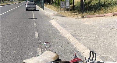 Kontrolden çıktı araca çarptı