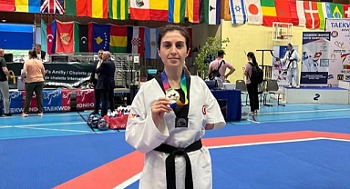 Milli para tekvandocu Nurcihan Ekinci, Avrupa ikincisi oldu 