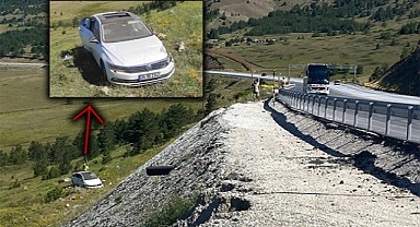 Şarampole devrilen otomobildeki 5 kişi yaralandı