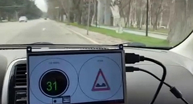 Sürücüleri uyaran hayalet ekran!