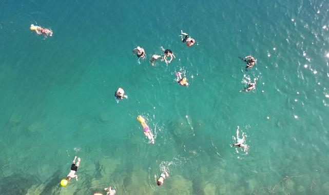 Türkiye’nin en büyüğünde yüzdüler