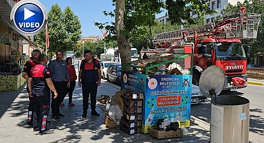 Vatandaşları kargaların elinden itfaiye kurtardı