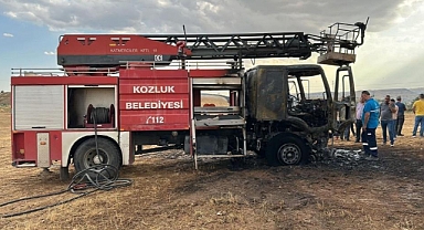Yangına müdahaleye giderken yandı!