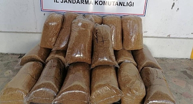 114 kilo kıyılmış tütün ele geçirildi