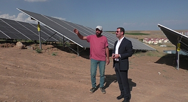 70 dönümlük alanda güneş enerji santrali