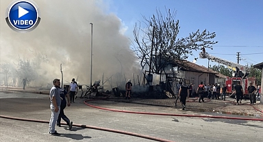 Alevler bir anda yükseldi! 8 araç 29 personelle müdahale etti