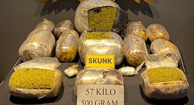 Bir haftada 58 kilo 343 gram skunk ele geçirildi