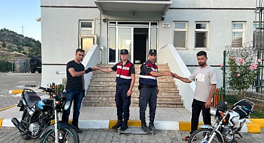 Çalıntı motosikletler sahiplerine ulaştırıldı