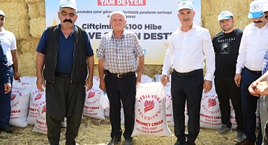 Depremzede üreticilere tarımsal destek